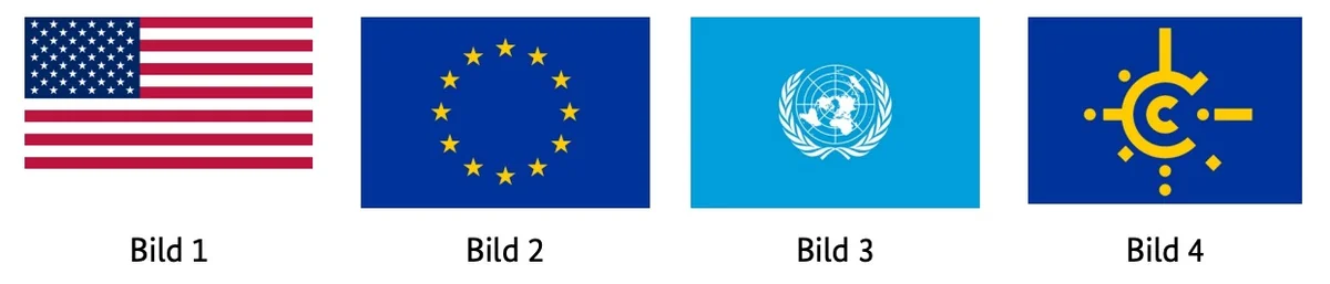 Abbildung zu Frage 226: Welche ist die Flagge der Europäischen Union?