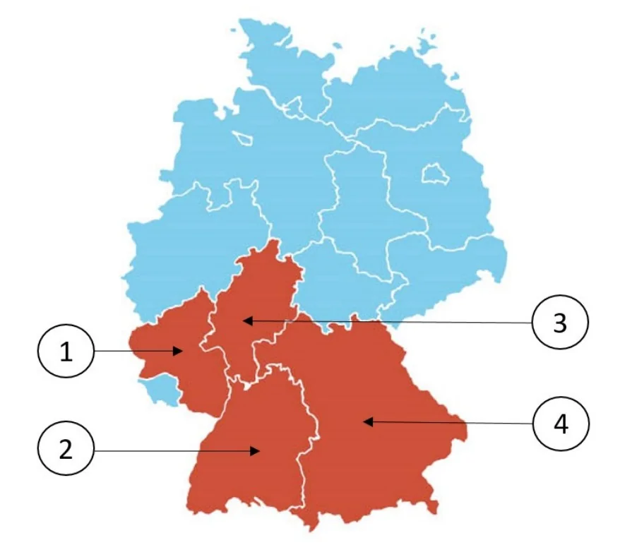 Baden-Württemberg, soru 8 için görsel: Baden-Württemberg eyaleti hangisidir?