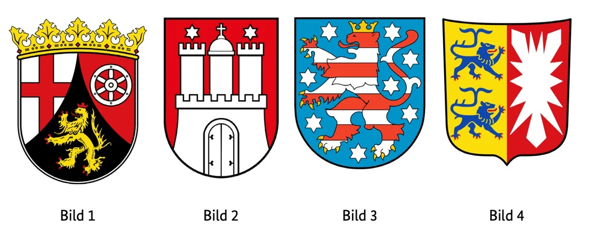 Rheinland-Pfalz, soru 1 için görsel: Hangi arma Rheinland-Pfalz eyaletine aittir?