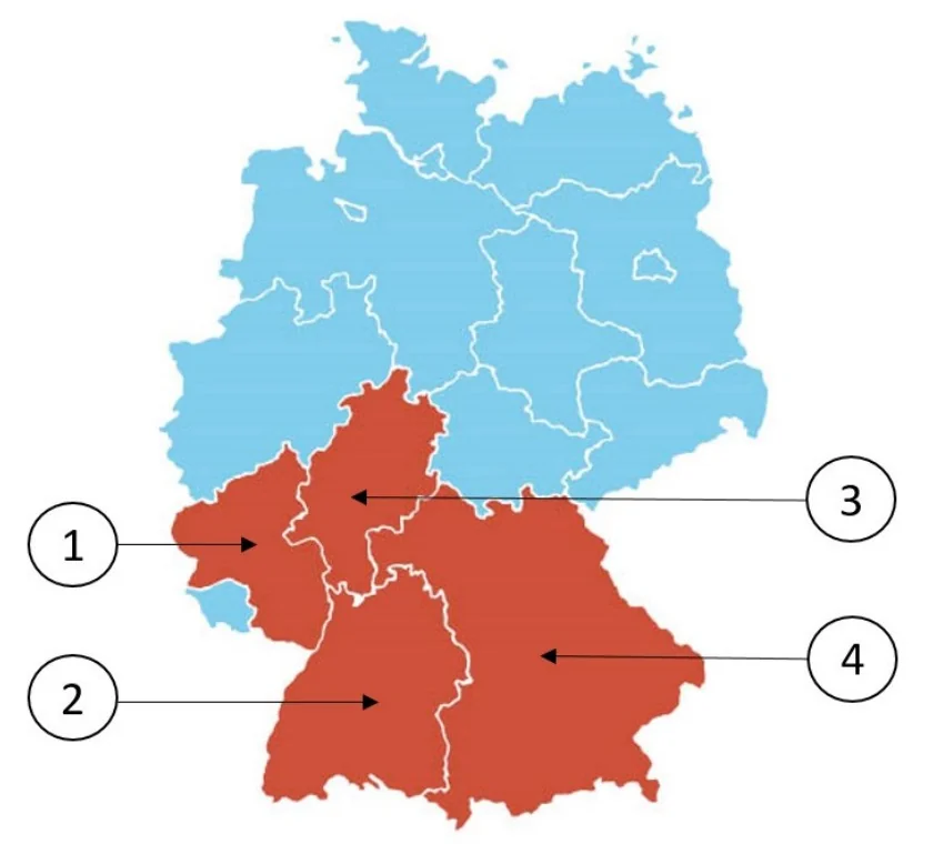 Rheinland-Pfalz, soru 8 için görsel: Rheinland-Pfalz hangi eyalettir?