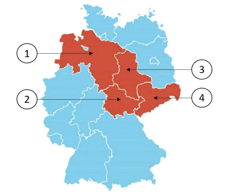 Sachsen, soru 8 için görsel: Saksonya hangi federal eyalettir?