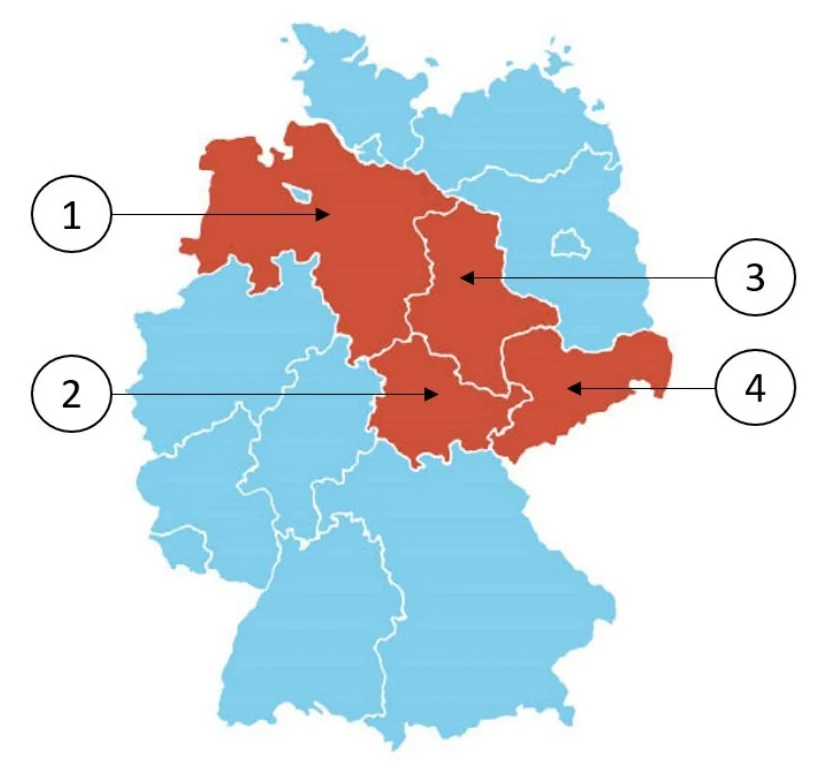 Thüringen, soru 8 için görsel: Thüringen hangi eyalettir?